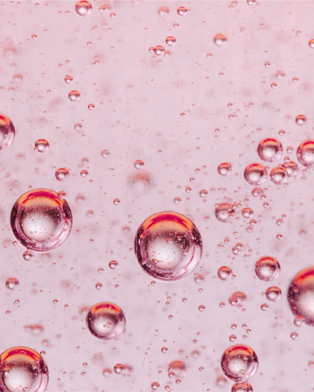 rose liquid with bubbles